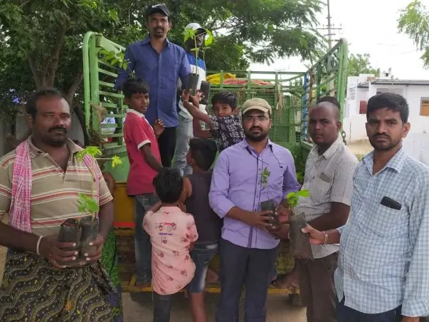 Donate fruit plants to support farmers and to save environment.