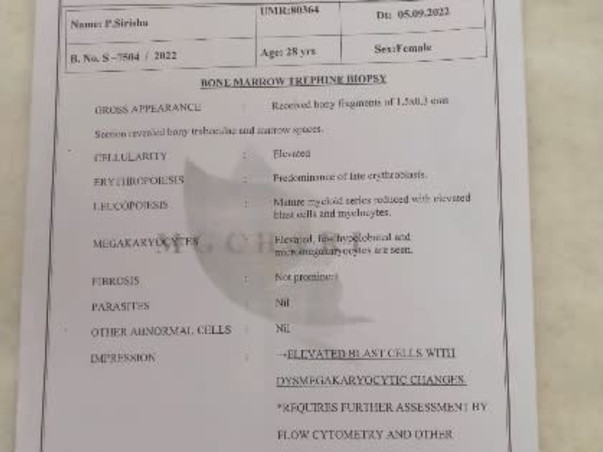 Support Pondhara Sireesha To Recover From Blood Cancer