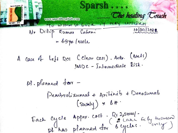 Support My Father To Recover From Renal Cell Carcinoma