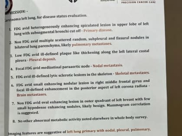 Please help my wife Kalyani fight Non small cell lung cancer