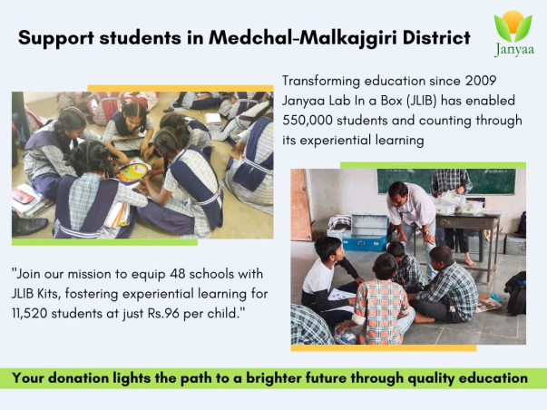Support the quest for quality education for 11,520 students in Medchal