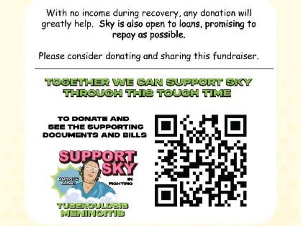 Support this 26 years old to fight Tuberculous Meningitis / TBM