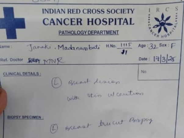 Save My Mother Janaki’s Life – Help Her Fight Breast Cancer - 4rth Stg
