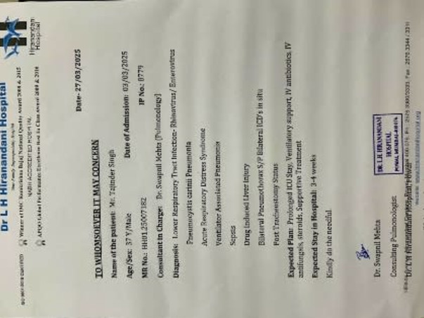 Help my brother fight Respiratory Problem/Respiratory Failure