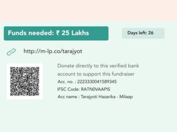 Support Tarajyoti Hazarika to recover from cancer