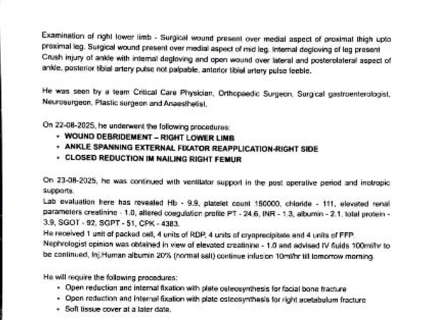 Help my friend ADITYA  fight Accident(Multiple Fractures/Polytrauma)