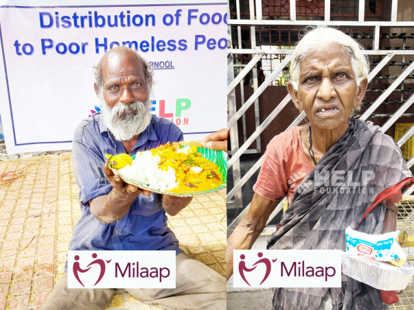 Donate to Feed The Hungry Abandoned Elderly Homeless People in India