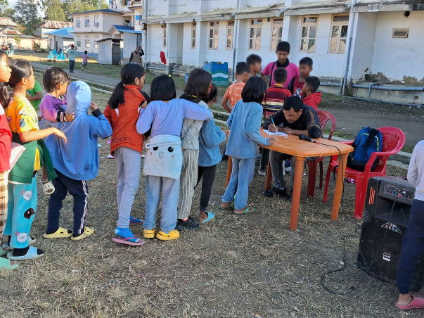 Humanitarian Aid for the displaced children in Thoubal Dist. Manipur