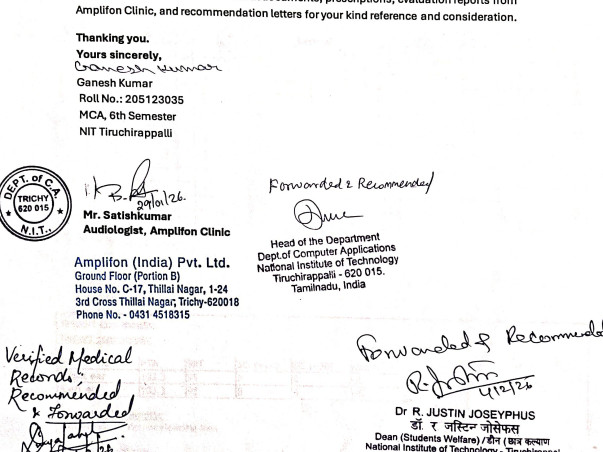 Help an NIT Trichy Student Hear Again Through Cochlear Implant Surgery