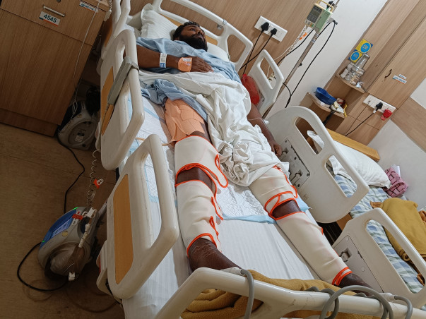 Support Tuhin (a budding scientist) to recover from a truck accident and able to walk again.