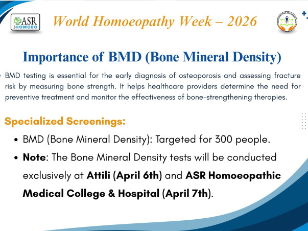 World Homoeopathy Awareness Week - Screening &Treatment 2000 patients