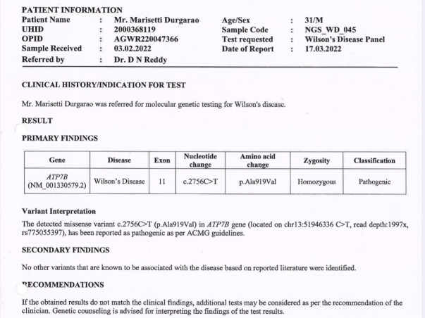 Help Durga Rao Fight Wilsons Disease with Urgent Liver Transplant