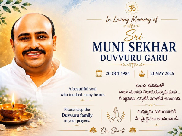 Honoring Muni Sekhar Garu's Legacy of Love