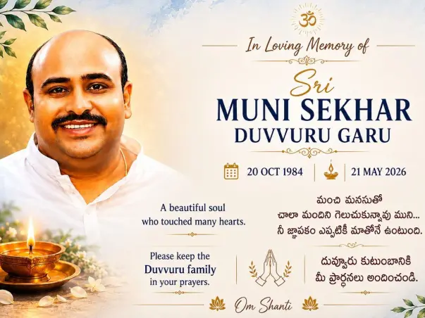 Honoring Muni Sekhar Garu's Legacy of Love