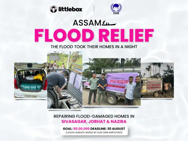 Help flood-affected families in Assam get relief support