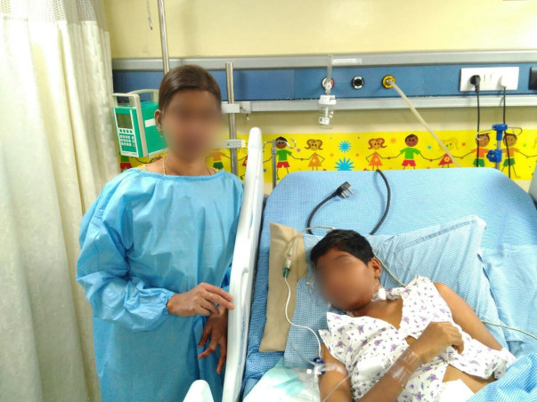 14-year-old Venkata suffering from a severe swollen stomach needs help