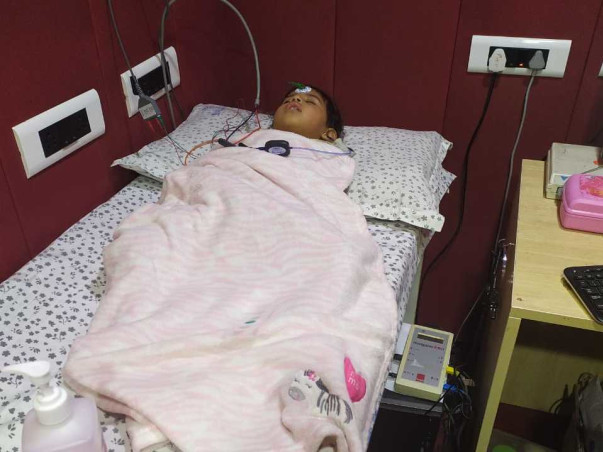 Riti: I wish I could hear you Mom. 
"Please Help her hear and speak"