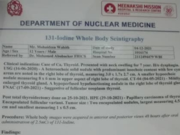 Help My Nephew To Recover From Thyroid Cancer