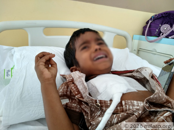 This 3-year-old boy is suffering from a severe Kidney disease