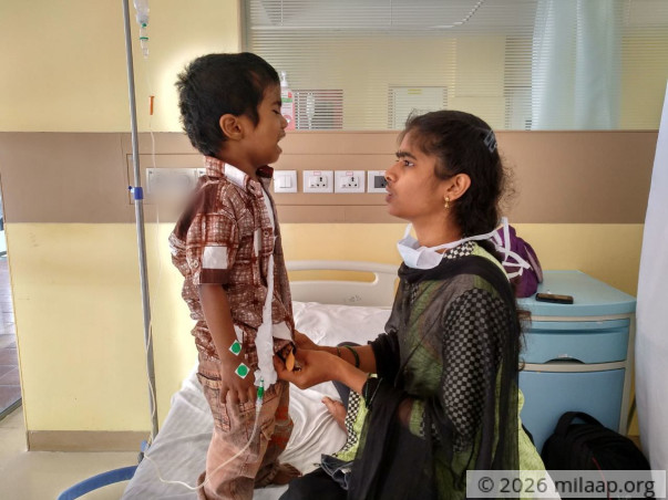 This 3-year-old boy is suffering from a severe Kidney disease