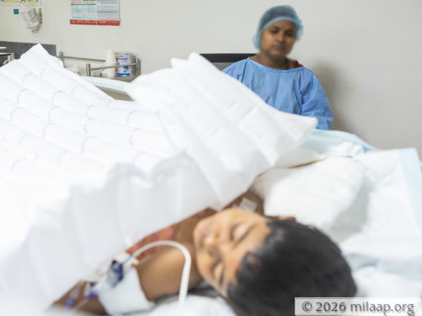 Karthikeya suffered 40% burns and needs your support to survive