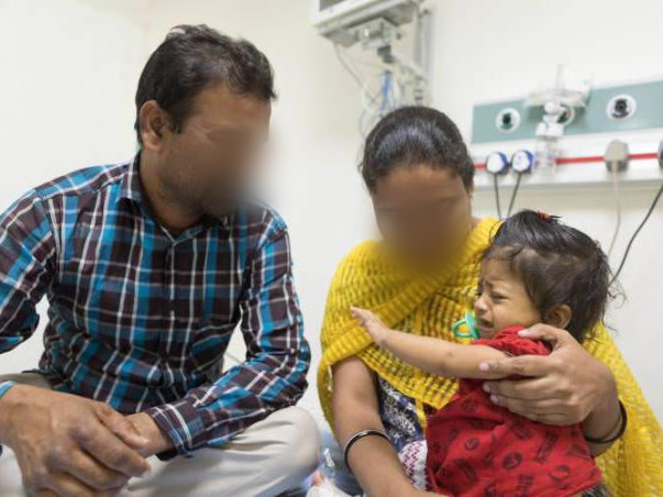 At the age of 9-months baby Pranavi has a serious liver disease