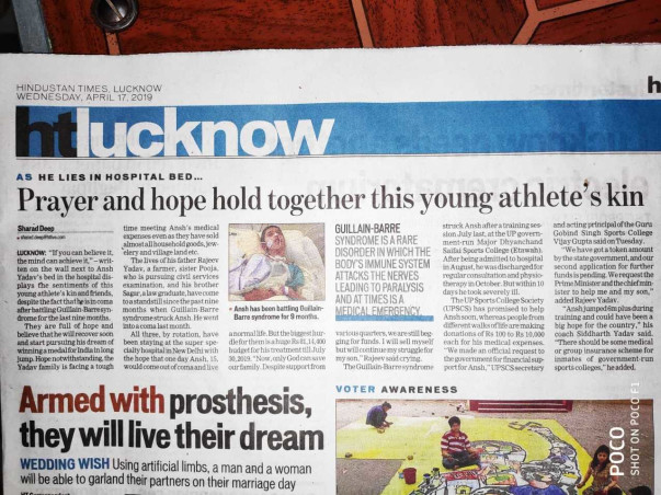 After A Brain Stroke,This State -Level Athlete Is In A Coma And Needs