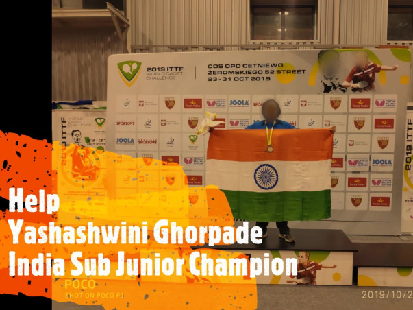 Help Yashashwini Ghorpade, India Sub Junior Champion
