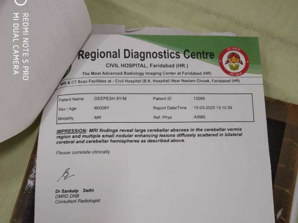 10 Yrs old Child need help for Brain Surgery