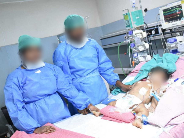 9 months old ANJANEYA DEVANSH fight Chronic lung disease, Sepsis-septic shock, Acute Kidney Injury, Acute Liver Injury, DIC, Cardiac arrhythmia