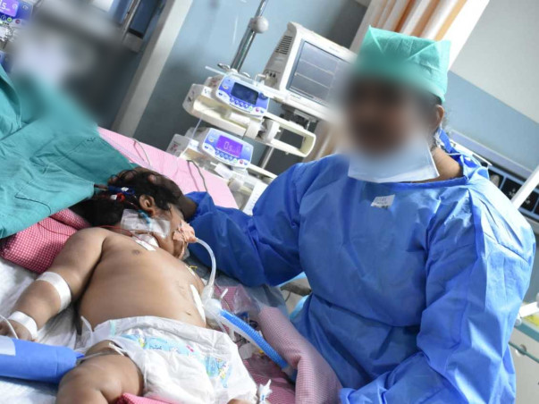 9 months old ANJANEYA DEVANSH fight Chronic lung disease, Sepsis-septic shock, Acute Kidney Injury, Acute Liver Injury, DIC, Cardiac arrhythmia