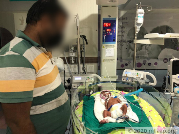 7 days old twins of nitin needs your help fight pre-maturity