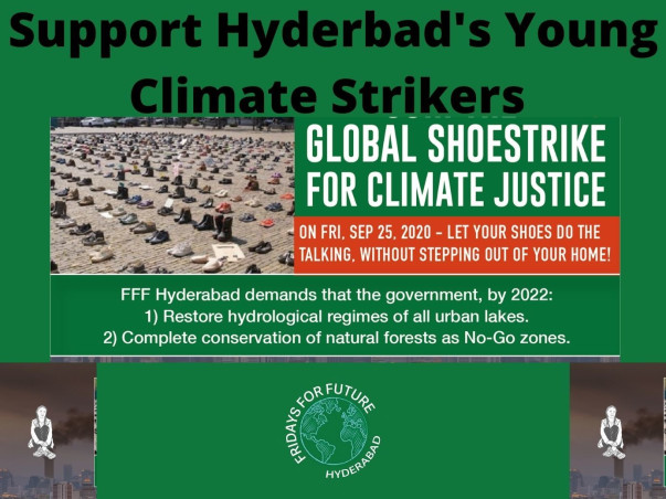 Support Hyderabad's Young Climate Strikers in Global Shoe Strike