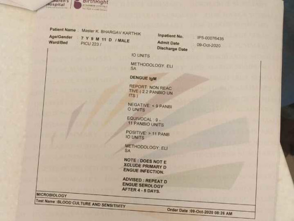 Support Bhargav Kartik Recover From Blood Infection