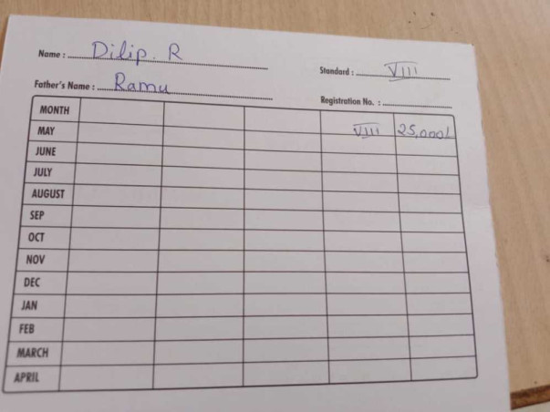 Sponsor The Ramu's Sons School Fee