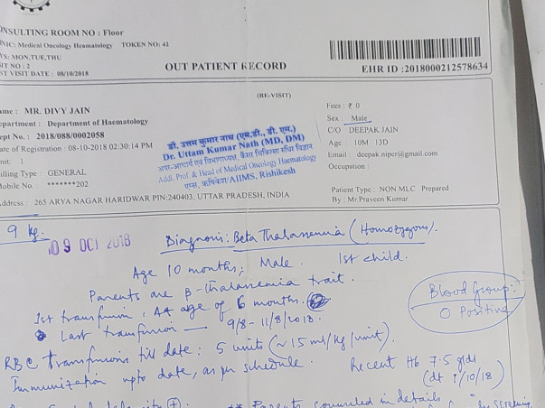 Help My Son Receive Bone Marrow Transplant To Recover From Thalassemia