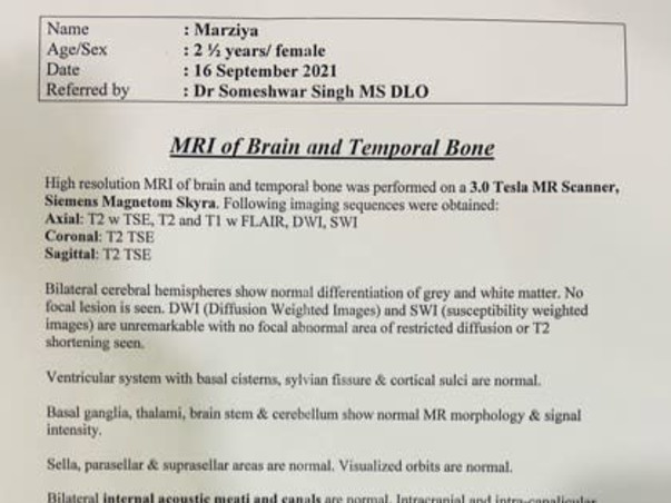 Support Marziya Hussain Recover From Hearing Loss