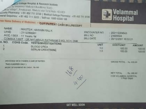 Support Haswin Raj To Recover From Ependymoma