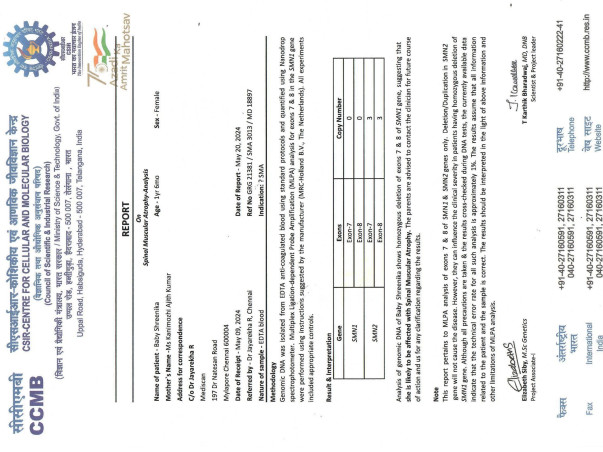 Help Baby of Ajith Kumar fight Spinal Muscular Atrophy, Type II / SMA2